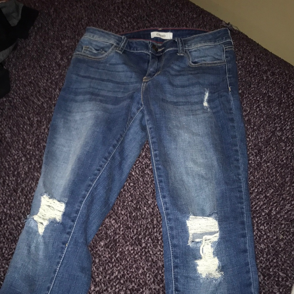 ripped cello jeans